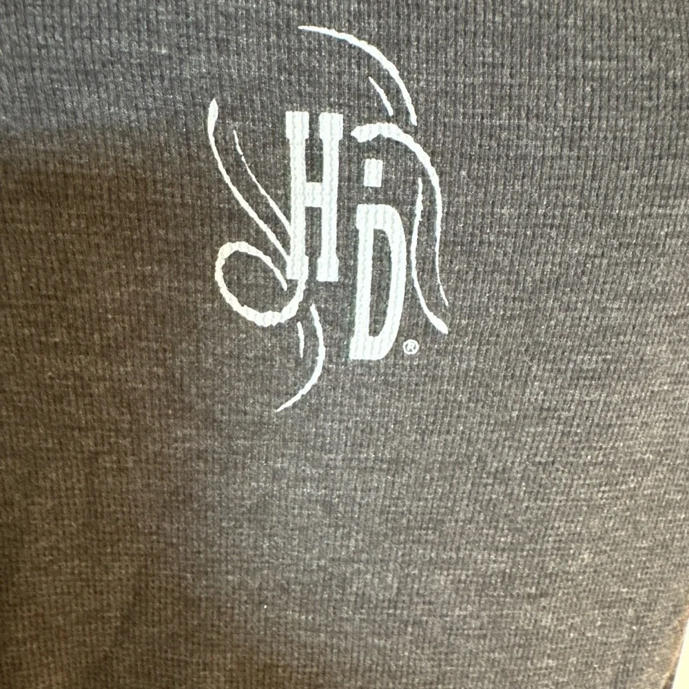 Harley Davidson Women”s Charcoal Gray Thermal. Size. large - Picture 4 of 6